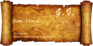 Gam Ilona névjegykártya